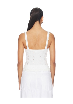 Free People x REVOLVE x Revolve So Soft Femme Square Neck Cami in White. Size L/XL. Also in XS/S, M/L.
