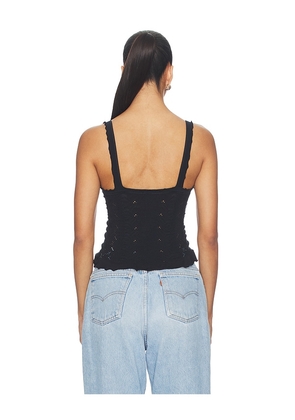 Free People x REVOLVE x Revolve So Soft Femme Square Neck Cami in Black. Size L/XL. Also in XS/S, M/L.