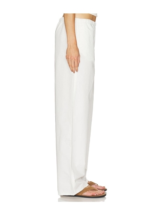 GRLFRND Kacey Pull On Wide Leg in Cream. Size L. Also in M, S, XL, XS.