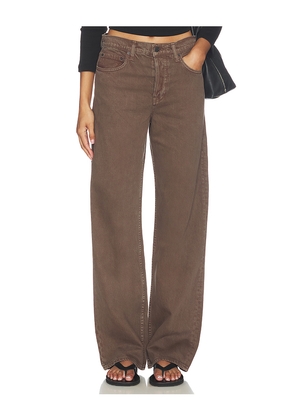 GRLFRND Bella Low Rise Boyfriend in Brown. Size 23. Also in 24, 25, 26, 27, 28, 29, 30, 31, 32.