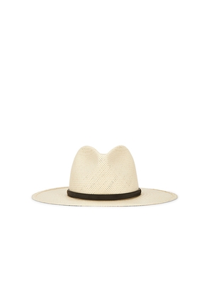 Janessa Leone Simone Fedora Hat in Neutral. Size M. Also in S.