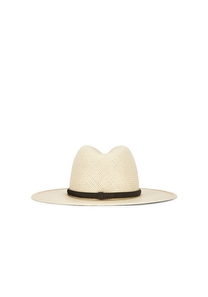 Janessa Leone Simone Fedora Hat in Neutral. Size M. Also in S.
