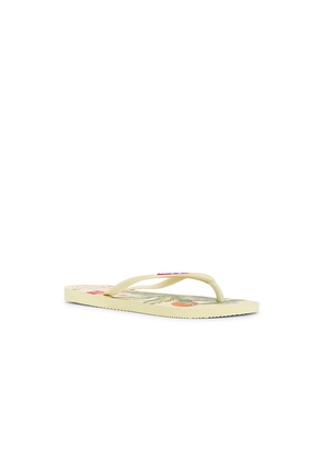 Havaianas Slim Summer Bliss Sandal in Cream. Size 37/38. Also in 41/42.