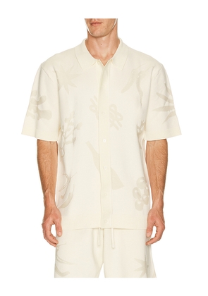 Filling Pieces Breaking Bread Knit Shirt in White. Size L. Also in S, M, XL/1X.