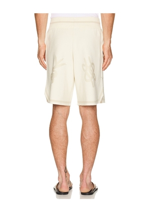 Filling Pieces Breaking Bread Knit Short in White. Size L. Also in S, M, XL/1X.
