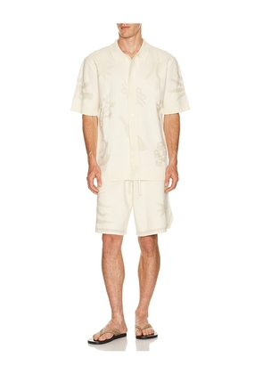 Filling Pieces Breaking Bread Knit Shirt in White. Size L. Also in S, M, XL/1X.