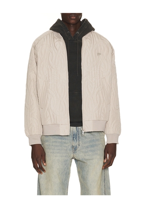 Filling Pieces Quilted Bomber Jacket in Grey. Size M. Also in S, XL/1X.