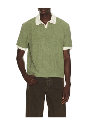 Honor The Gift Pique Colorblock Polo in Green. Size L. Also in S, M, XL/1X, XXL/2X.