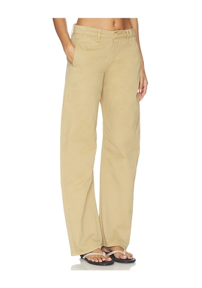 GRLFRND Farren Curve Chino in Tan. Size 23. Also in 24, 25, 26, 27, 28, 29, 30, 31, 32.