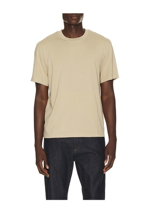 FRAME Short Sleeve Light Cotton Tee in Brown. Size L. Also in M, S, XL/1X, XXL/2X.