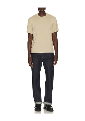 FRAME Short Sleeve Light Cotton Tee in Brown. Size L. Also in S, M, XL/1X, XXL/2X.