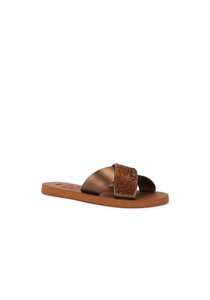 Havaianas Aqua Glow Sandal in Rust. Size 35/36. Also in 37/38, 39/40, 41/42.