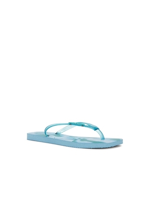 Havaianas Slim Square Jelly Sandal in Baby Blue. Size 35/36. Also in 37/38, 39/40.
