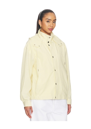 FRAME The Seersucker Track Jacket in Yellow. Size L. Also in XS, S, M.