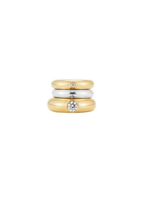 MEGA Zirconia Stacking Donut Ring in Metallic Gold. Size 5. Also in 6, 7, 8.