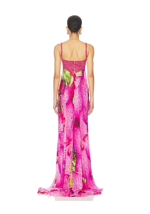 LA FUORI Orchid Pink Gown in Pink. Size S. Also in XS.