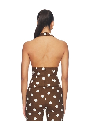 MAJORELLE Cosette Top in Brown. Size M. Also in XS, S.