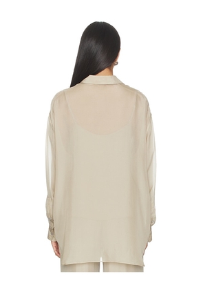 La Ligne Freya Shirt in Beige. Size L. Also in S, XS.