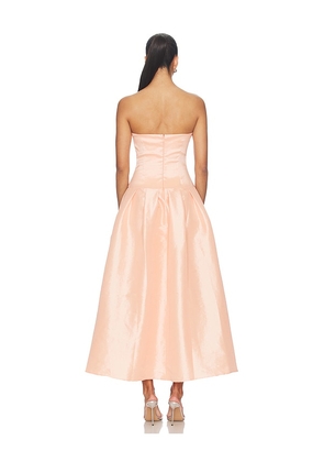MORE TO COME Cambria Strapless Dress in Peach. Size L. Also in XS, XXS, S, M, XL.