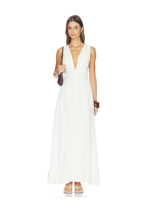 LSPACE Emmaline Maxi Dress in White. Size L. Also in S, XS, M, XL.
