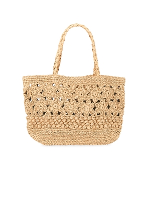 LoveShackFancy Sharlo Bag in Tan.