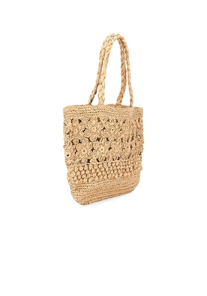 LoveShackFancy Sharlo Bag in Tan.