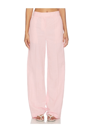 Lovers and Friends Emmett Linen Pant in Pink. Size L. Also in M, S, XL, XS, XXS.