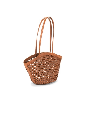 Madewell Sm Caning Tote Bag in Brown.