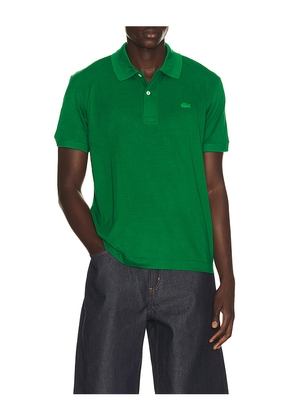 Lacoste Runway Classic Fit Silk Pique Polo Shirt in Green. Size M. Also in S.