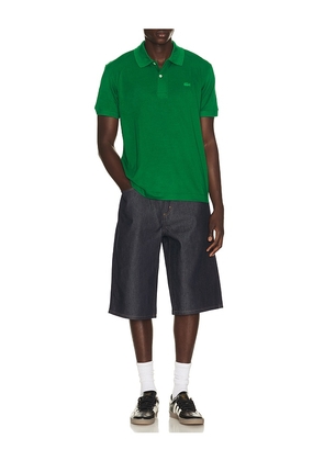 Lacoste Runway Classic Fit Silk Pique Polo Shirt in Green. Size M. Also in S.