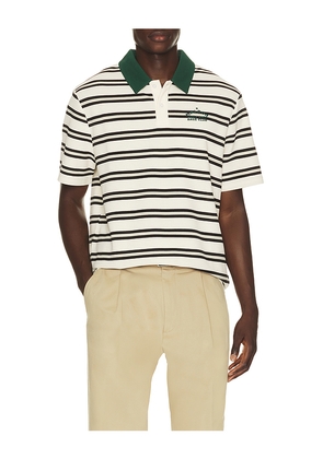 Malbon x Golf & Bass Club Fairway Bass Club Polo in White. Size L. Also in S, M, XL/1X.