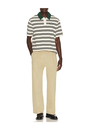 Malbon x Golf & Bass Club Fairway Bass Club Polo in White. Size L. Also in S, M.
