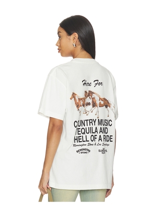 Los Sundays The Hell Of A Ride Tee in White. Size S. Also in L, M, XL/1X.
