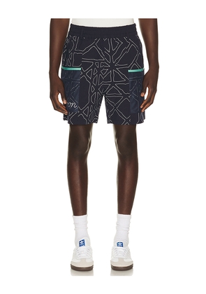 Malbon Mesh Basket Shorts in Green. Size L. Also in S, M, XL/1X.