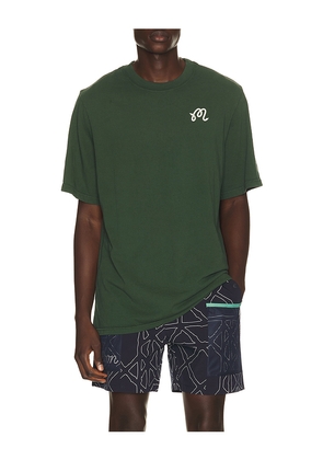Malbon x Golf & Bass Club Bermuda Lures Tee in Green. Size L. Also in S, M, XL/1X.