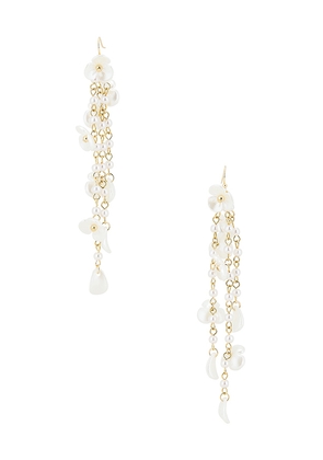 Lovers and Friends Prisca Earrings in Ivory.