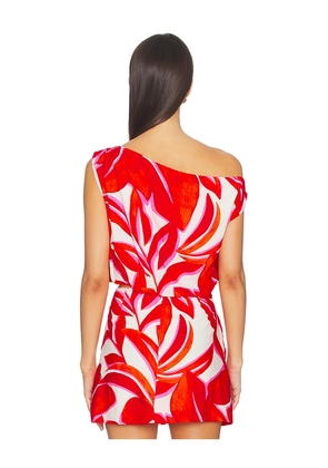MINKPINK Ravelo Asym Bubble Top in Red,White. Size M. Also in S, XS, L.