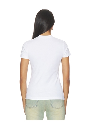 OFF-WHITE Swarovski Double Eagle Slim Tee in Black & White. Size M. Also in XS, S.