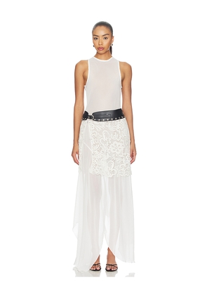 KETTEL ATELIER Flowy Dress in White. Size L. Also in M, S.