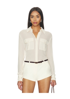 NICHOLAS Chloe Shirt in Cream. Size 0. Also in 2, 4, 6, 8.