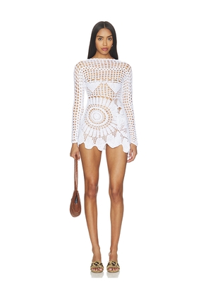 KETTEL ATELIER Clara Crochet Dress in White. Size M. Also in S.