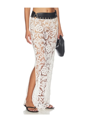 KETTEL ATELIER Nikita Crochet Belt in Black & White.