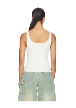 Markgong Tank Top With Metal Buckle Straps in White. Size M. Also in S.