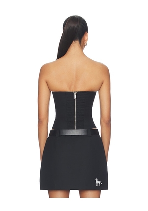 Markgong Floral Embroidered Tube Top in Black. Size 34/2. Also in 36/4, 40/8, 42/10.