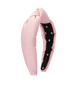 Lele Sadoughi Twill Knotted Headband in Blush.