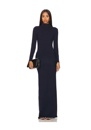 SEROYA Melonie Knit Maxi Dress in Navy. Size S. Also in XL.