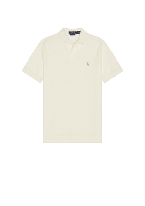 Polo Ralph Lauren Mesh Short Sleeve Polo in Cream. Size M. Also in S.