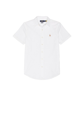 Polo Ralph Lauren Short Sleeve Chambray Sport Shirt in White. Size M. Also in S, XL/1X.