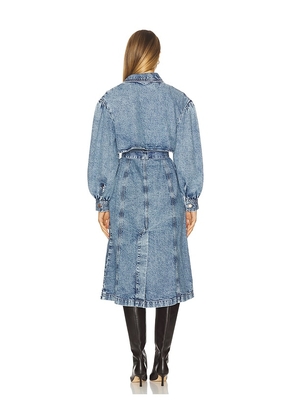 Seventy + Mochi Bonnie Trench in Blue. Size M. Also in XS, S.