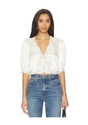 RIXO Yasmin Top in Ivory. Size L. Also in M, S, XL, XS, XXS, XXXL.